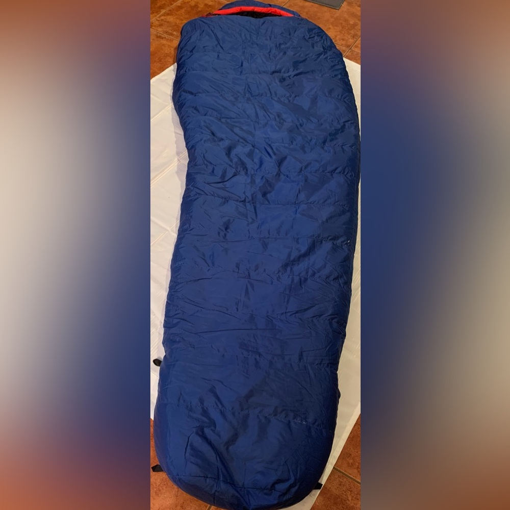 North Face Blue Kazoo 600 Sleeping Bag.EUC Large RN 61661. Royal Blue-Red. - Picture 2 of 14
